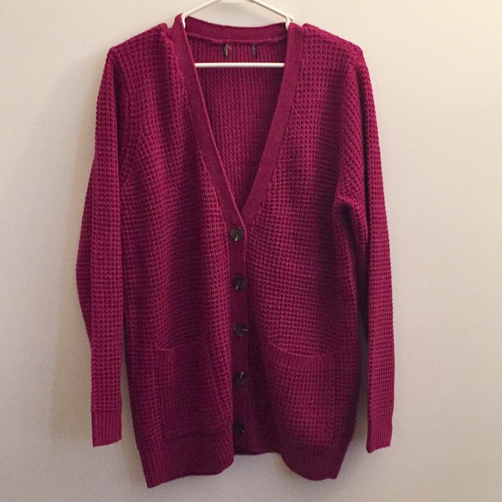 Fuschia cardigan